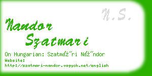 nandor szatmari business card